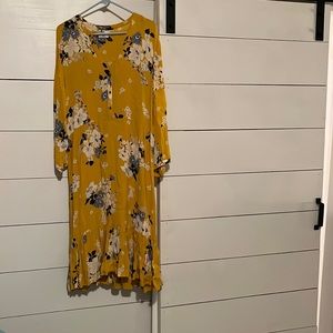 Yellow and Blue Floral Dress